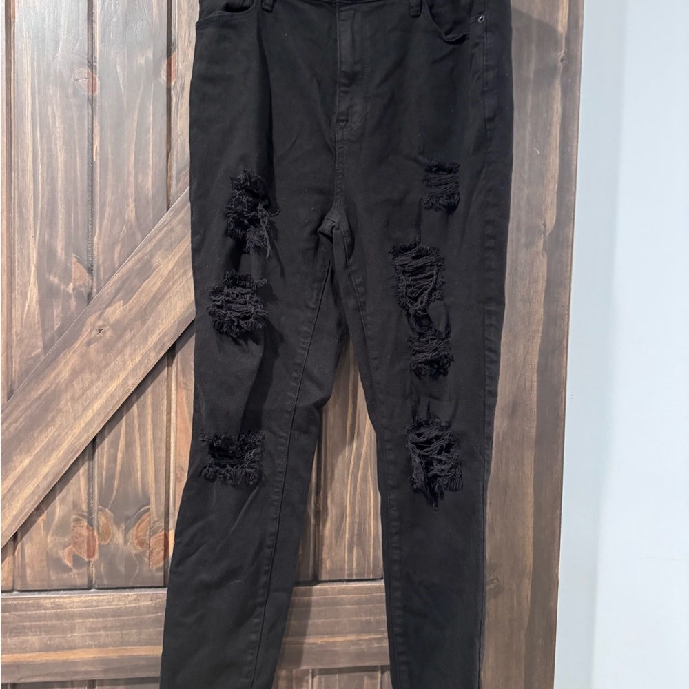 PacSun Black Distressed Skinny Jeans